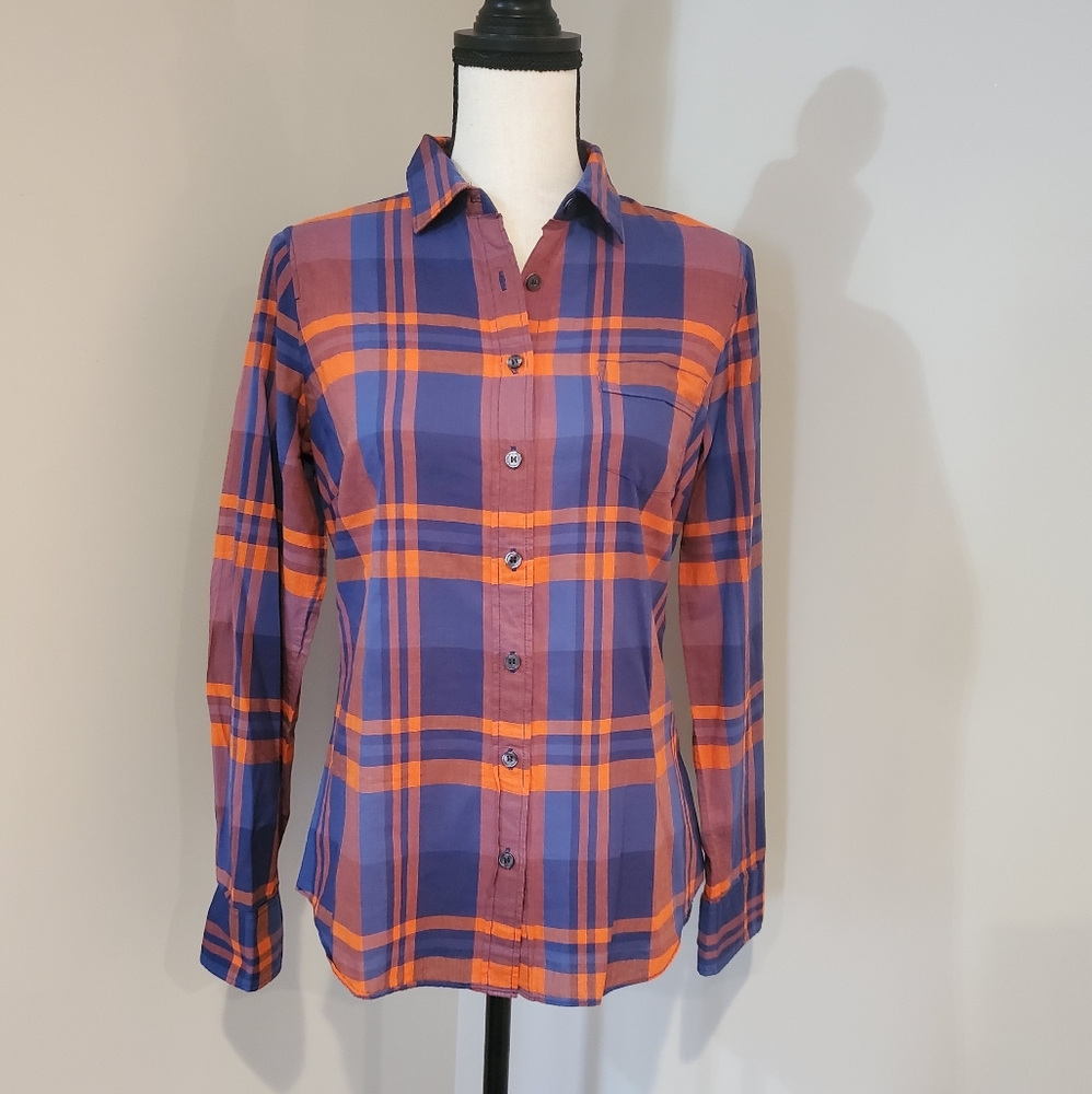 J. Crew Paid 100% cotton perfect fit shirt